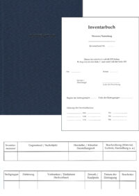 Inventarbuch für das Museum (Standard Variante 1)