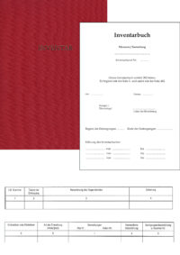 Inventarbuch für das Museum (Standard Variante 2)